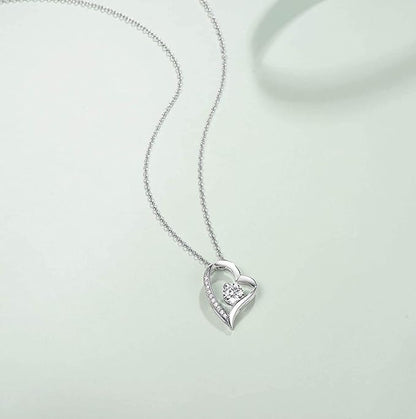 Caja Rosa De Collar Colgante Corazón Circonita Cristal