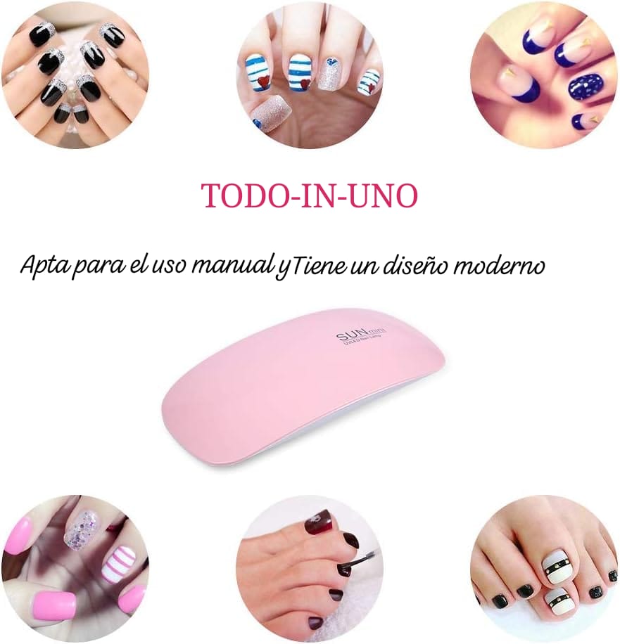 Mini lámpara LED para uñas portátil