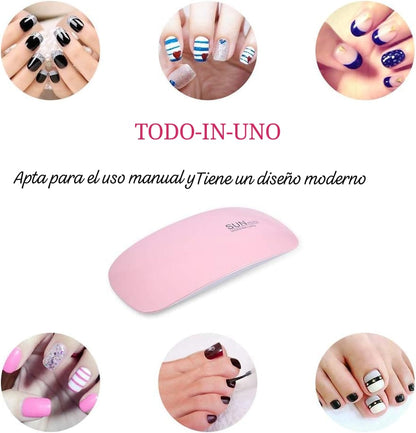 Mini lámpara LED para uñas portátil
